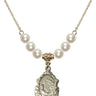 Saint Cecilia Crystal Necklace | 3/4 inch | 6mm Beads   14kt Gold Filled