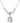 Divine Mercy Crystal Necklace | 3/4 inch | 6mm Beads   Sterling Silver