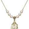 St. Jude Crystal Necklace | 3/4 inch | 6mm Beads   14kt Gold Filled