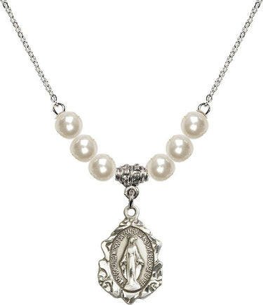 Collar de Cuentas Milagrosa de Cristal | 1,9 cm | Cuentas de 6 mm | N31-0822M