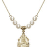 Scapular Crystal Necklace | 3/4 inch | 6mm Beads   14kt Gold Filled