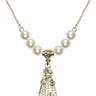 Infant of Prague Crystal Necklace | 1 inch | 6mm Beads   14kt Gold Filled