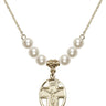 Crucifix Crystal Necklace | 3/4 inch | 6mm Beads   14kt Gold Filled