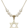 Star of David Crystal Necklace | 7/8 inch | 6mm Beads   14kt Gold Filled