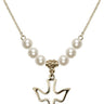 Holy Spirit Crystal Necklace | 5/8 inch | 6mm Beads   14kt Gold Filled