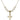 Cross Crystal Necklace | 7/8 inch | 6mm Beads   14kt Gold Filled