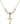 Cross Crystal Necklace | 7/8 inch | 6mm Beads   14kt Gold Filled
