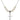 Crucifix Crystal Necklace | 1 inch | 6mm Beads   Sterling Silver