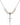 Crucifix Crystal Necklace | 1 inch | 6mm Beads   Sterling Silver