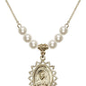 Scapular Crystal Necklace | 1 inch | 6mm Beads   14kt Gold Filled