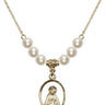 Madonna Crystal Necklace | 3/4 inch | 6mm Beads   14kt Gold Filled