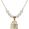 Madonna Crystal Necklace | 7/8 inch | 6mm Beads   14kt Gold Filled