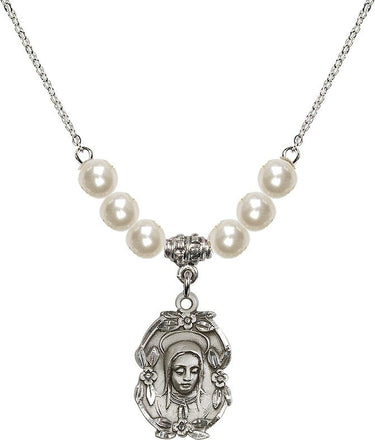 Women's Madonna Crystal Necklace | 7/8 inch | 6mm Beads