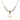 Cross Crystal Necklace | 7/8 inch | 6mm Beads   14kt Gold Filled
