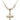 Crucifix Crystal Necklace | 1 3/8 inch | 6mm Beads   14kt Gold Filled