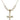 Cross Crystal Necklace | 1 1/8 inch | 6mm Beads   14kt Gold Filled