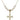 Crucifix Crystal Necklace | 1 1/8 inch | 6mm Beads   14kt Gold Filled