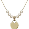 Heart Crystal Necklace | 3/4 inch | 6mm Beads   14kt Gold Filled