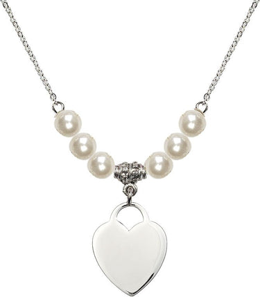 Collar de cristal en forma de corazón | 1.9 cm | Cuentas de 6 mm | N31-3200