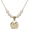Guardian Angel Crystal Necklace | 3/4 inch | 6mm Beads   14kt Gold Filled