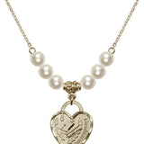 Graduation Heart Crystal Necklace | 3/4 inch | 6mm Beads   14kt Gold Filled
