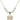 Footprints Heart Crystal Necklace | 3/4 inch | 6mm Beads   14kt Gold Filled