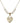 Footprints Heart Crystal Necklace | 3/4 inch | 6mm Beads   14kt Gold Filled