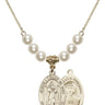 Divine Mercy Crystal Necklace | 7/8 inch | 6mm Beads   14kt Gold Filled