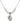 Miraculous Medal Crystal Necklace | 5/8 inch | 6mm Beads   Sterling Silver