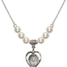 Scapular Crystal Necklace | 5/8 inch | 6mm Beads   Sterling Silver