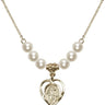Guardian Angel Crystal Necklace | 5/8 inch | 6mm Beads   14kt Gold Filled