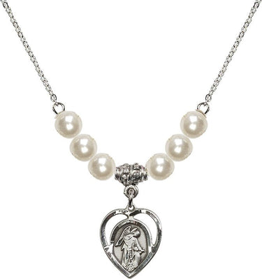 Collar de cristal Ángel Guardián | 1,5 cm | Cuentas de 6 mm | N31-4129