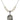 Miraculous Medal Crystal Necklace | 7/8 inch | 6mm Beads   Sterling Silver