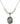 Miraculous Medal Crystal Necklace | 7/8 inch | 6mm Beads   Sterling Silver