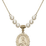 Scapular Crystal Necklace | 7/8 inch | 6mm Beads   14kt Gold Filled