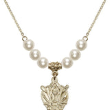 Communion Crystal Necklace | 3/4 inch | 6mm Beads   14kt Gold Filled