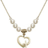 Cross Crystal Necklace | 1/2 inch | 6mm Beads   14kt Gold Filled
