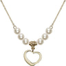 Heart Crystal Necklace | 1/2 inch | 6mm Beads   14kt Gold Filled