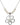 Collar de cristal con flor de cinco pétalos | 2,54 cm | Cuentas de 6 mm | N31-5109