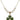 Shamrock Crystal Necklace | 3/4 inch | 6mm Beads   14kt Gold Filled