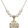 5-Way Crystal Necklace | 3/4 inch | 6mm Beads   14kt Gold Filled