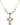 Cross Crystal Necklace | 1 inch | 6mm Beads   14kt Gold Filled