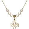 Cross Crystal Necklace | 1 inch | 6mm Beads   14kt Gold Filled