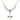 Cross Crystal Necklace | 1 1/8 inch | 6mm Beads   Sterling Silver