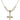 Cross Crystal Necklace | 1 1/8 inch | 6mm Beads   14kt Gold Filled