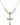 Cross Crystal Necklace | 1 1/8 inch | 6mm Beads   14kt Gold Filled