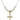 Cross Crystal Necklace | 1 inch | 6mm Beads   14kt Gold Filled