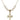 Cross Crystal Necklace | 1 1/8 inch | 6mm Beads   14kt Gold Filled