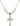 Cross Crystal Necklace | 1 1/8 inch | 6mm Beads   14kt Gold Filled