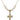 Crucifix Crystal Necklace | 1 1/8 inch | 6mm Beads   14kt Gold Filled